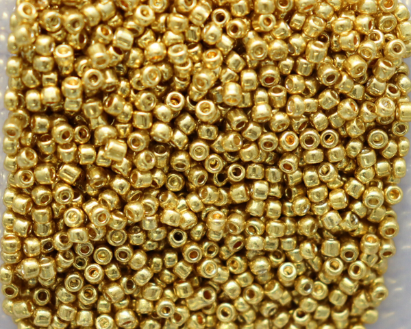 Rocailles Glasperlen ∅3mm/ 10g  / gold