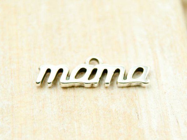 1x Mama Anhänger Metall 20mm Farbauswahl