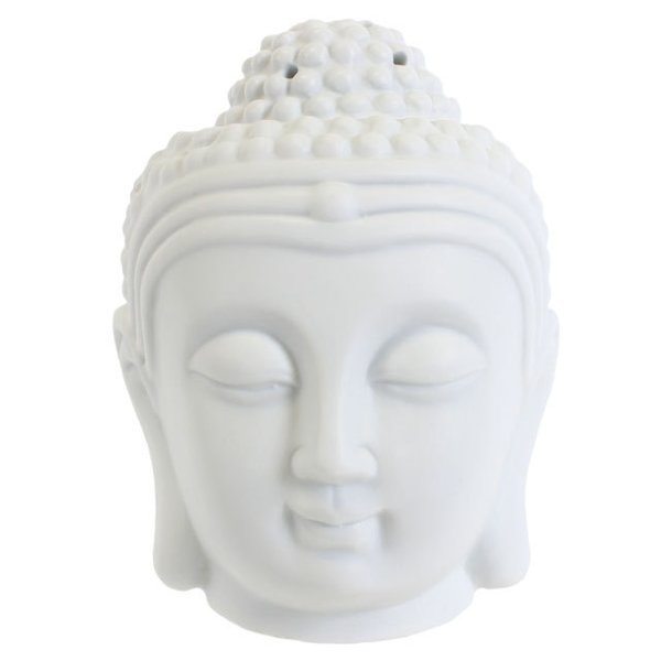Duftöllampe Buddhakopf weiß