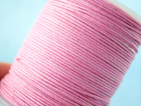 1m waxcord mit Glitzereffekt Ø1mm, rosa #4900
