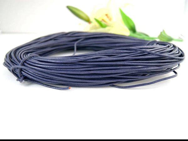 1m Lederband  Ø2mm dunkel violett #4622