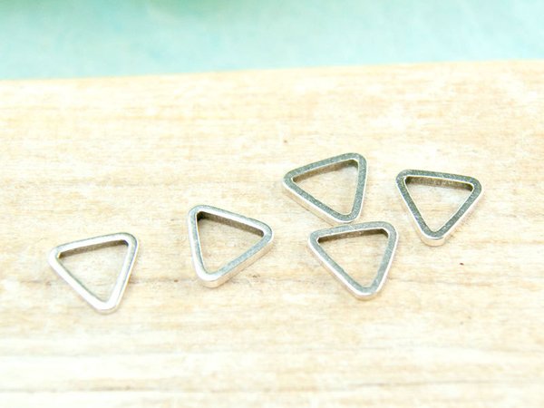 2x Ringe Dreieck Silber 7mm Triangle geschlossen #4446