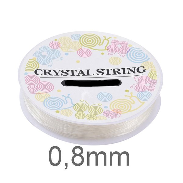 Elastisches Nylonband transparent 0.8mm dick, 10m