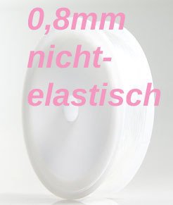 10m-Rolle NICHT-elastisches Nylonband rund 0.8mm transparent #4399