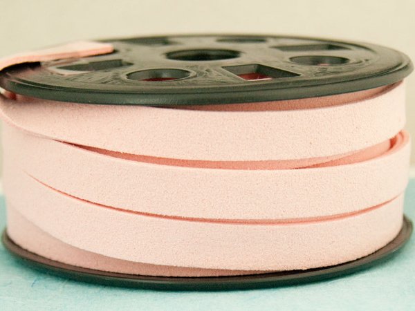 1m, Kunstwildleder 10mm breit rosa #5148