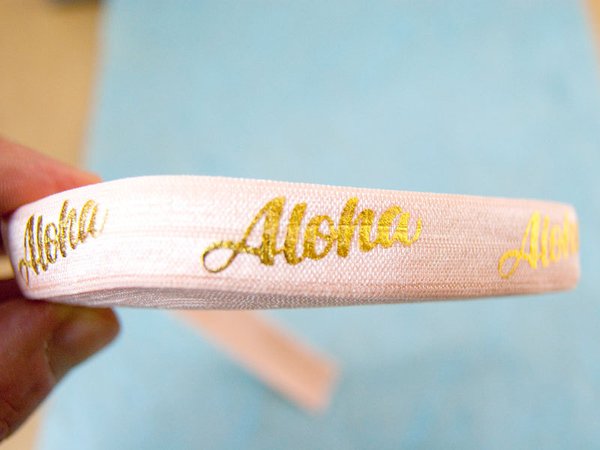 1m Hairties elastisches Band 16mm breit Aloha türkis #5485