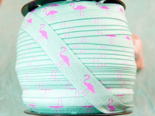 1m Hairties elastisches Band 16mm breit Flamingo rosa #5479
