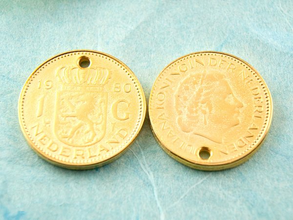 Münze Anhänger Gold 23mm #2830