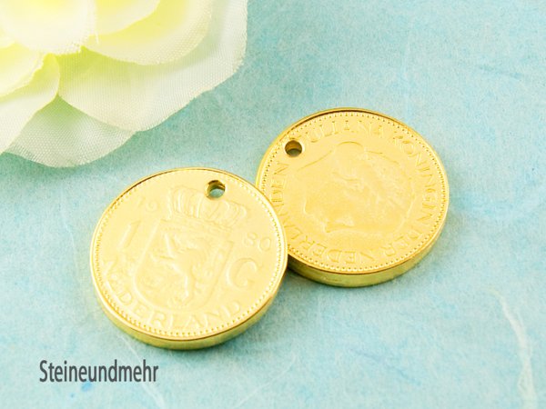 Münze Anhänger Gold 23mm #2830