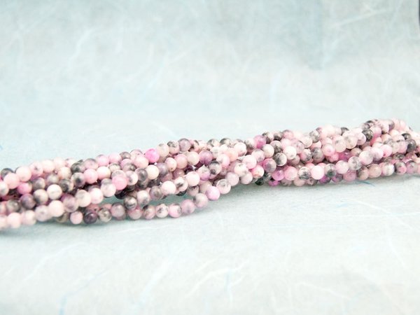 Strang  Jadeperlen rosa-grau marmoriertca. 40cm Auswahl