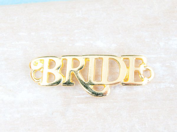 Schmuckverbinder Braut für JGA BRIDE ( Braut) Metall vergoldet #5803
