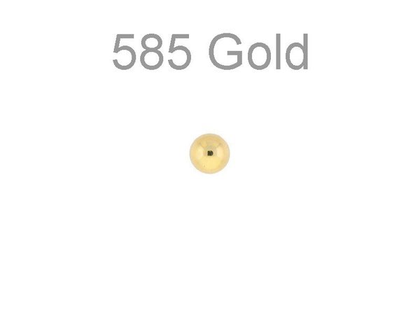 585/-  Echte Goldperlen rund, hohl,  Größenauswahl