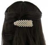 Oversize Haarklammer mit mehr als 70 Glaswachsperlen #6055