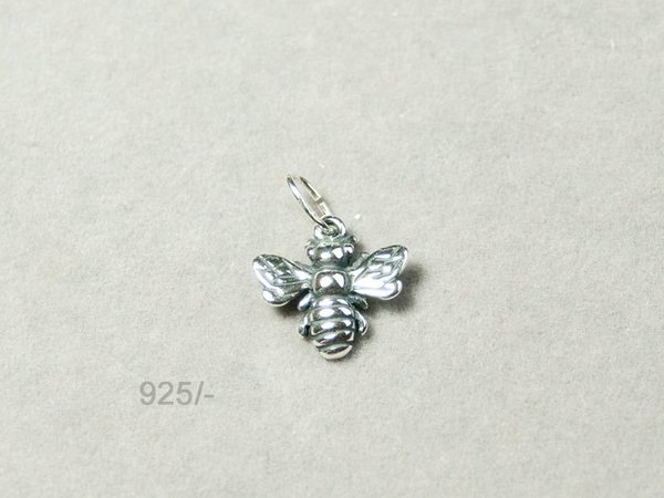 Biene Honigbiene Schmuckanhänger 12mm 925 Silber, 006157