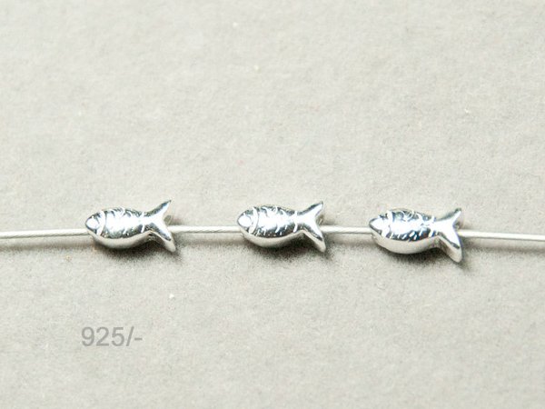 Silberperlen Fische 7mm in 925 Silber, #6303