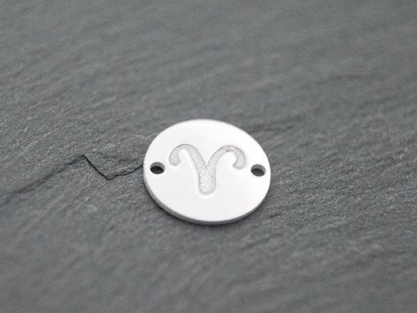Schmuckverbinder WIDDER Sternzeichen Tierkreiszeichen 10mm 925-Silber gestempelt