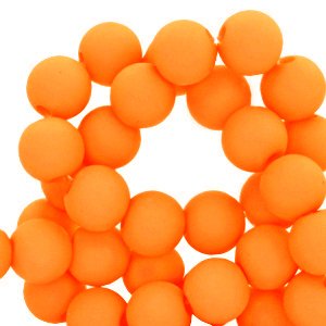 50x Acrylperlen 6mm matt orange