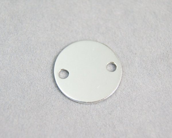Schmuckverbinder Blanko rund 15mm 925 Silber #4955
