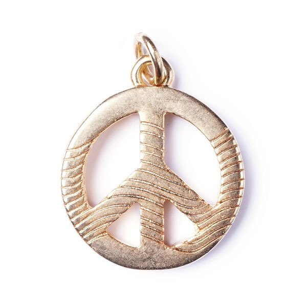 SchauTime® Peace GoldShiny, Amulett M, #6416-3
