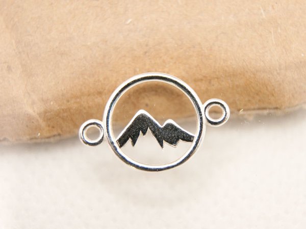 Schmuckverbinder Berge Alpen 11mm 925-Silber #6368
