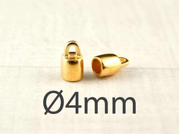 Endkappen Metall vergoldet Ø4mm #1044