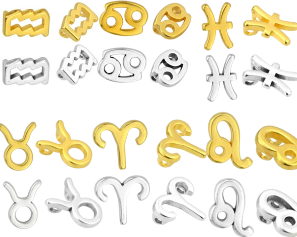12 Tierkreiszeichen Sternzeichen in versilbert oder vergoldet Auswahl
