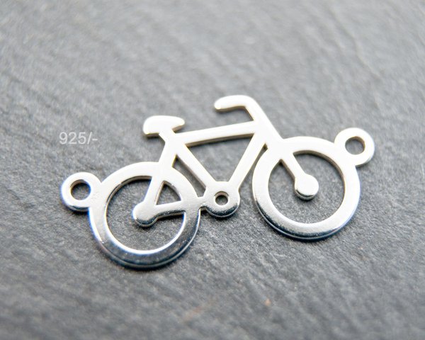 Schmuckverbinder Fahrrad Rad Rennrad Bike 925 Silber #7006