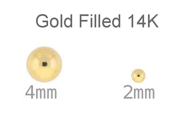 5x Gold-Filled -Perlen in 4mm #7043