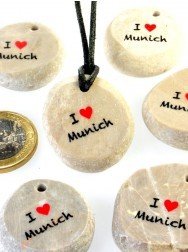 Halsschmuck mit echtem Stein aus Bayern, I LOVE MUNICH