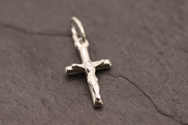 925 Kreuz mit Corpus Anhänger ca 2cm Echt Silber