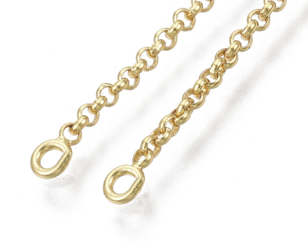 Halbfertiges Gliederarmband bis 22cm verstellbar Metall vergoldet